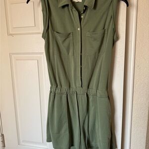 Lou & Grey Olive Green Jumpsuit